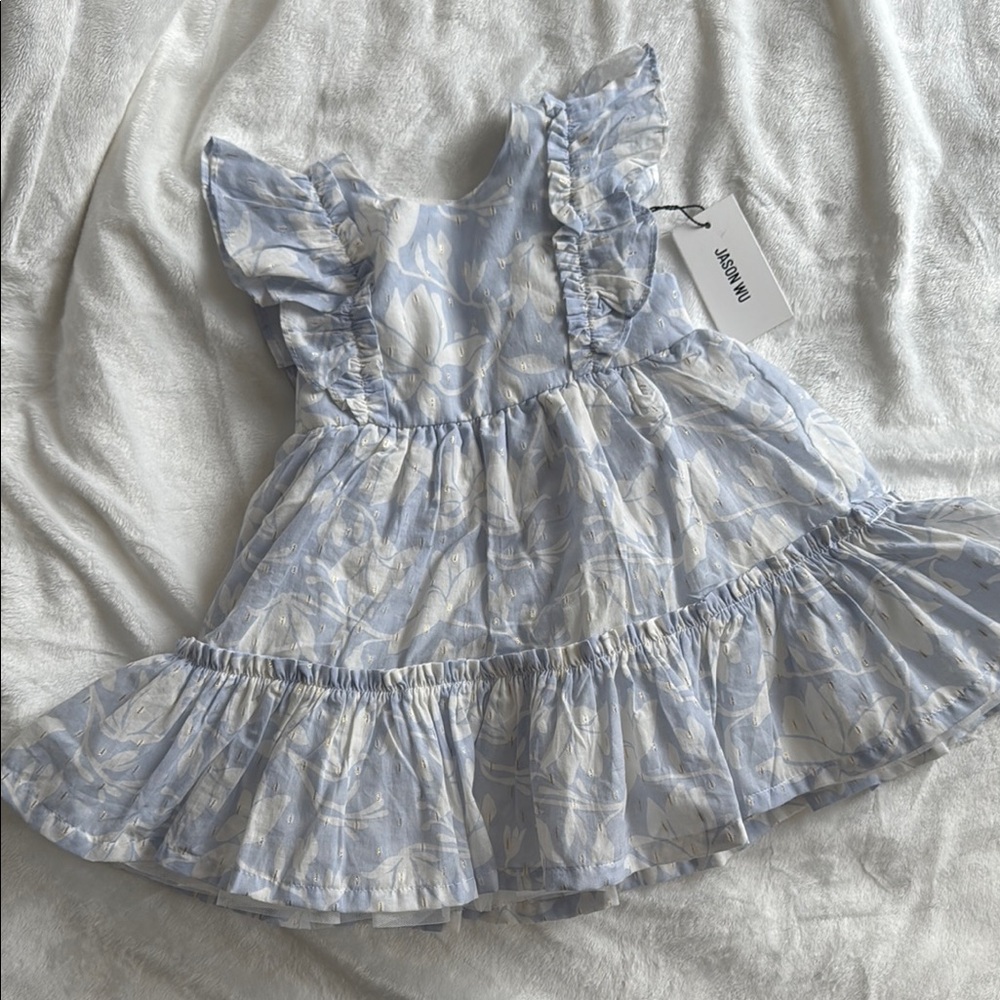 Jason Wu Blue Flutter Sleeve Toddler Girl Dress Size 18-24 months